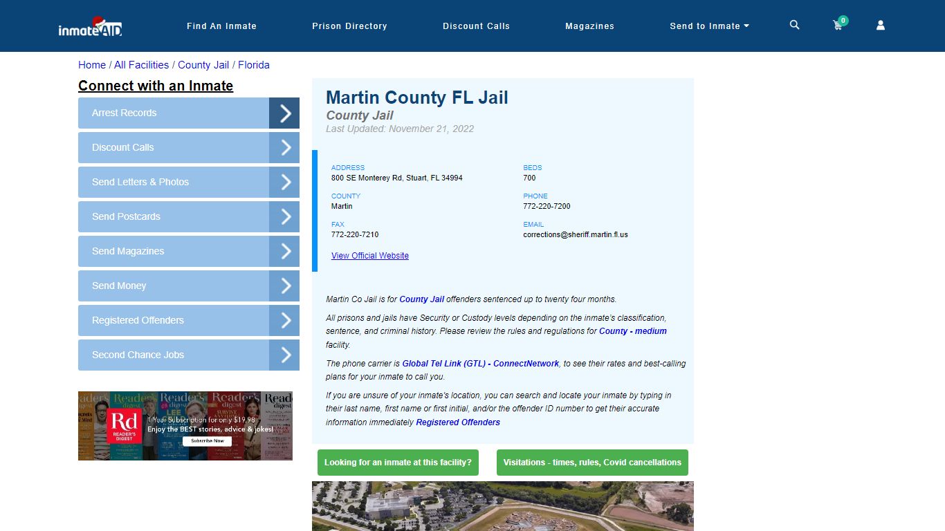 Martin County FL Jail - Inmate Locator - Stuart, FL